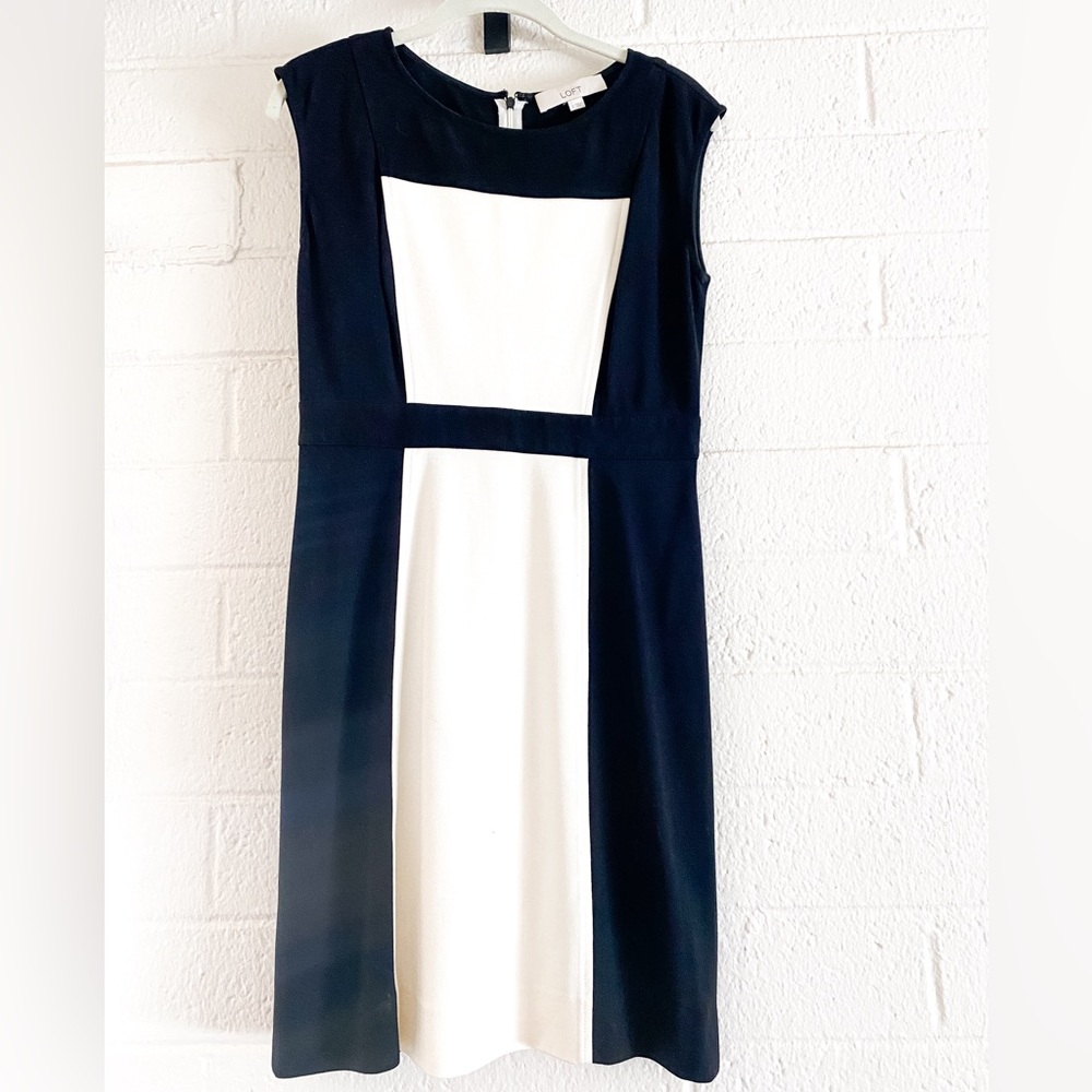 LOFT black and white cocktail dress, size 2